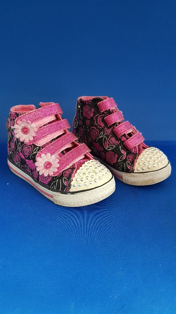 Skechers roze sneakers met lampjes. Maat 23. 7B1, Tweedehands verkoop, Tweedehands verkoop, Gebruikt, Meisje