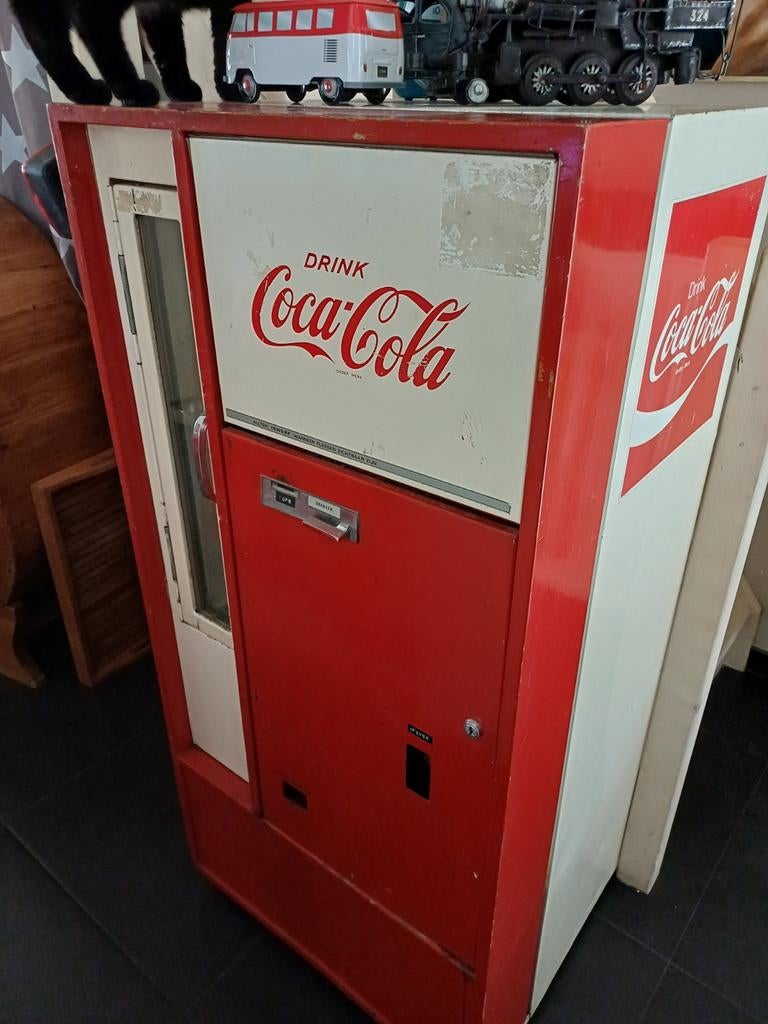 Vintage Coca-Cola automaat (niet werkend), Verzamelen, Ophalen, Gebruikt, Gebruiksvoorwerp