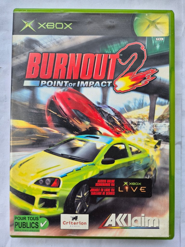 BURNOUT 2 point of impact, Spelcomputers en Games, Games | Xbox Original, Gebruikt, 1 speler, Racen en Vliegen, Ophalen of Verzenden
