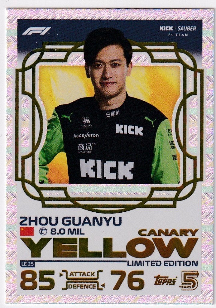 Zhou Guanyu Limited Edition Canary Yellow #LE25, Verzenden, Nieuw, Formule 1