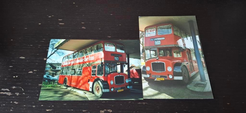 Bus foto's Engelse dubbeldekker - Hilversum, Ophalen of Verzenden, Zo goed als nieuw, Bus of Metro, Overige typen