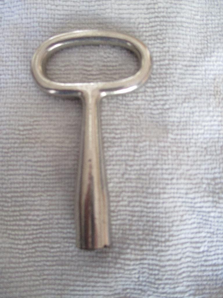 Deuropener 8 mm., Ophalen of Verzenden, Zo goed als nieuw, Rvs, Klink of Kruk