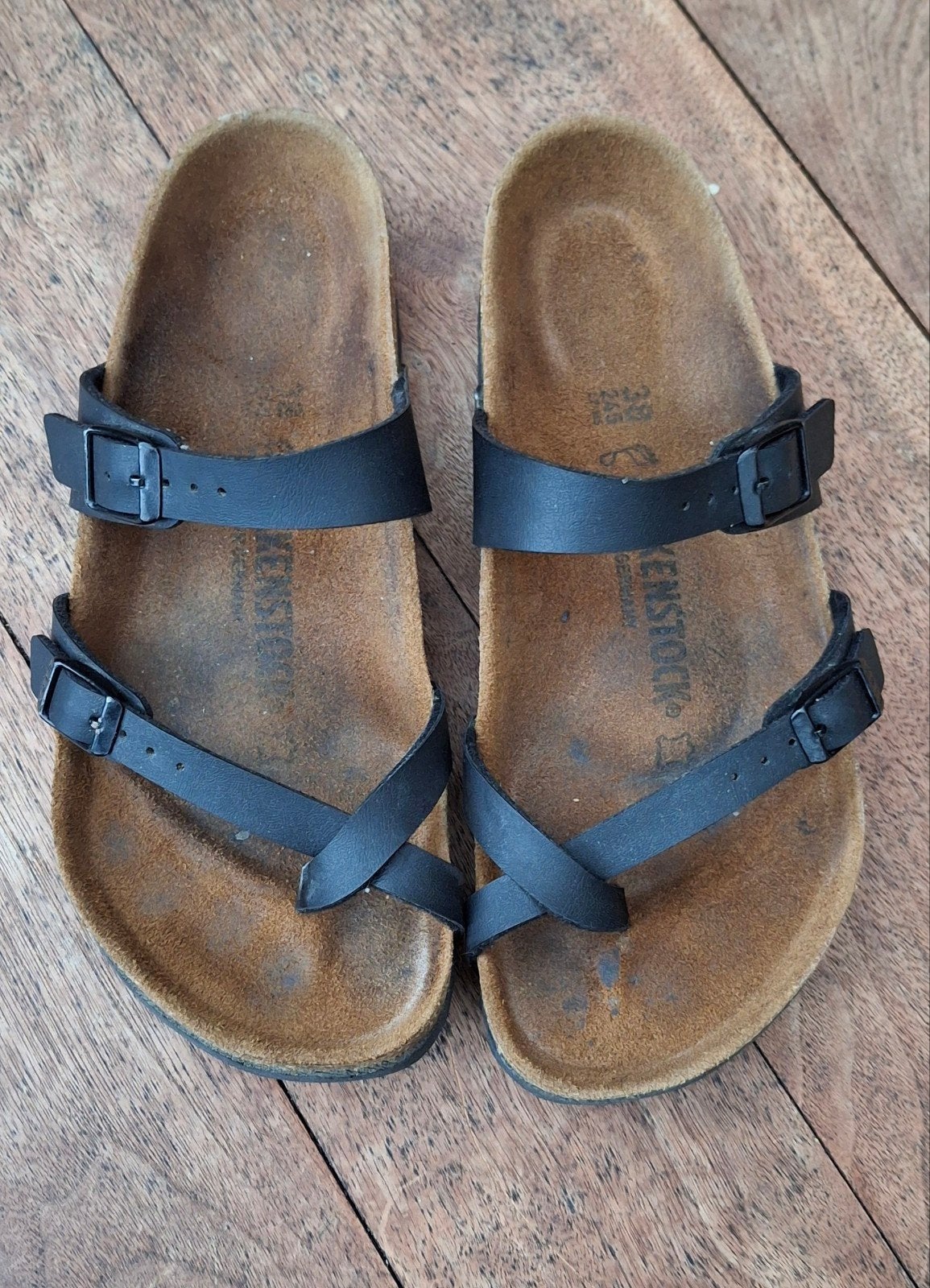 Birkenstock Mayari maat 38, Birkenstock Mayari, Zwart, Gedragen, Sandalen of Muiltjes