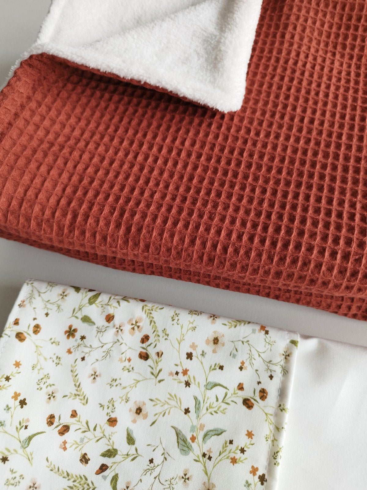 bloemetjes wieglaken, Meisje, Beige, Beddengoedset, Nieuw