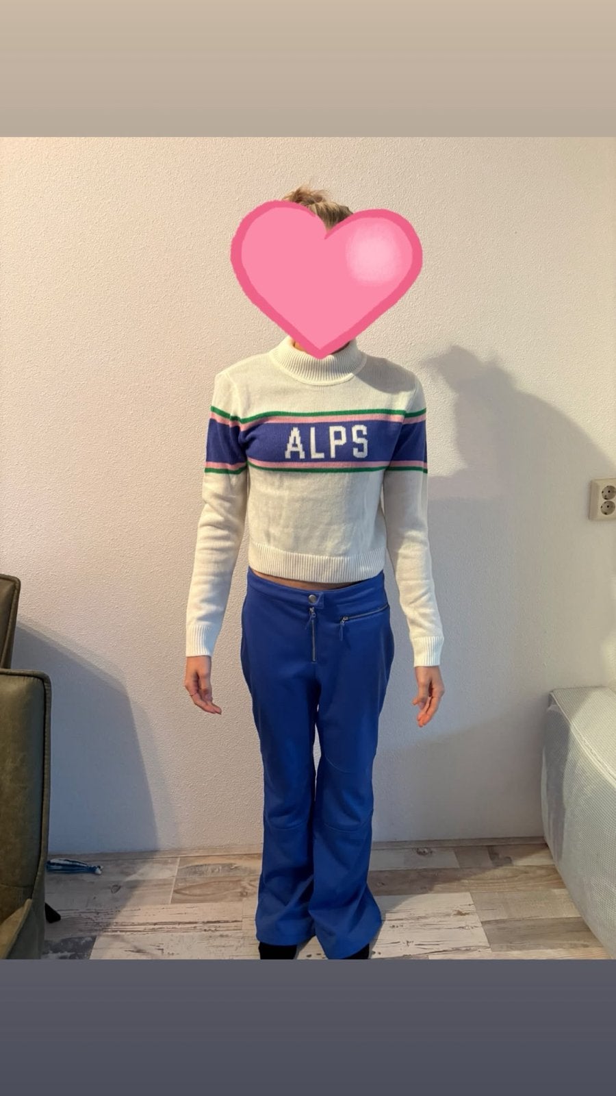 Ski broek met leuke trui H&M maat M, Ophalen of Verzenden, Gedragen, Maat 38/40 (M), Broek