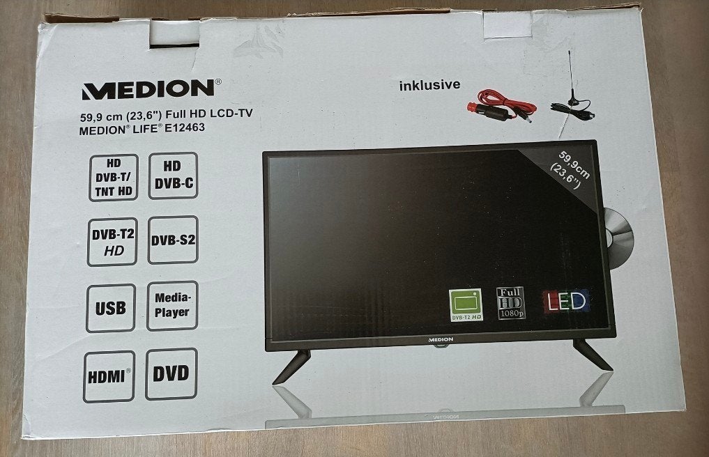 Medion LCD TV met ophangbeugel zeer geschikt v camper/carav, Ophalen, 50 Hz, LCD, Overige merken