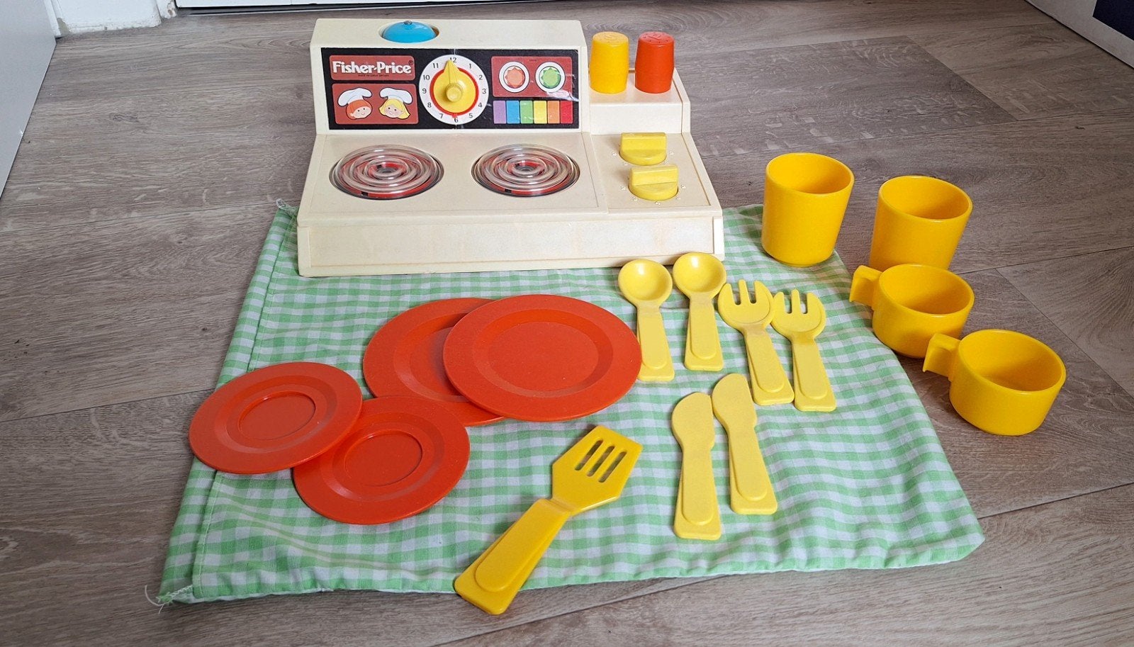 Fisher-Price Vintage Fornuisje met Servies en Bestek, Ophalen of Verzenden, Gebruikt, Overige typen