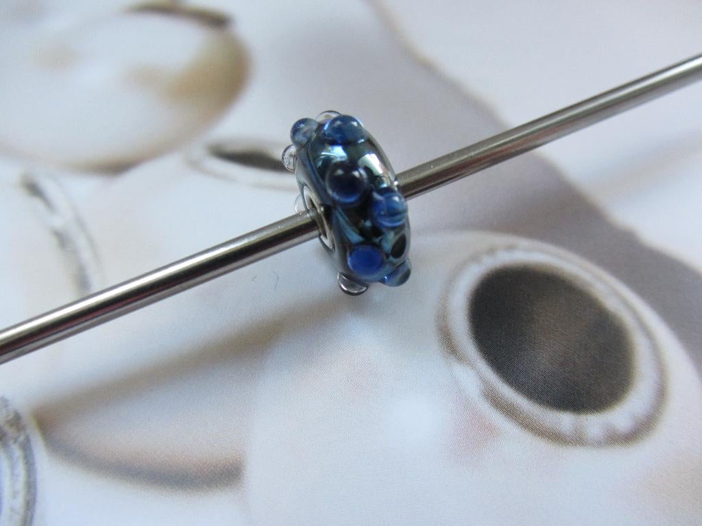 Trollbeads trollbead Oceaan bij maanlicht, Zo goed als nieuw, Trollbeads, 1 bedel, Glas of Kristal