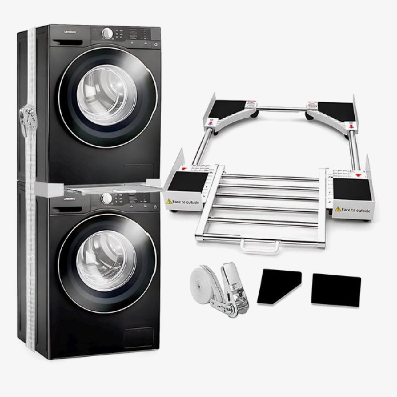 Wasmachine Stapelkit - Wit - 24 Tot 29 Inch, Witgoed en Apparatuur, Wasmachines, Ophalen of Verzenden, Nieuw, Minder dan 1200 toeren