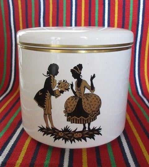 Zuid-Holland dekselpot keramiek vintage aardewerk valentijn, Antiek en Kunst, Ophalen of Verzenden