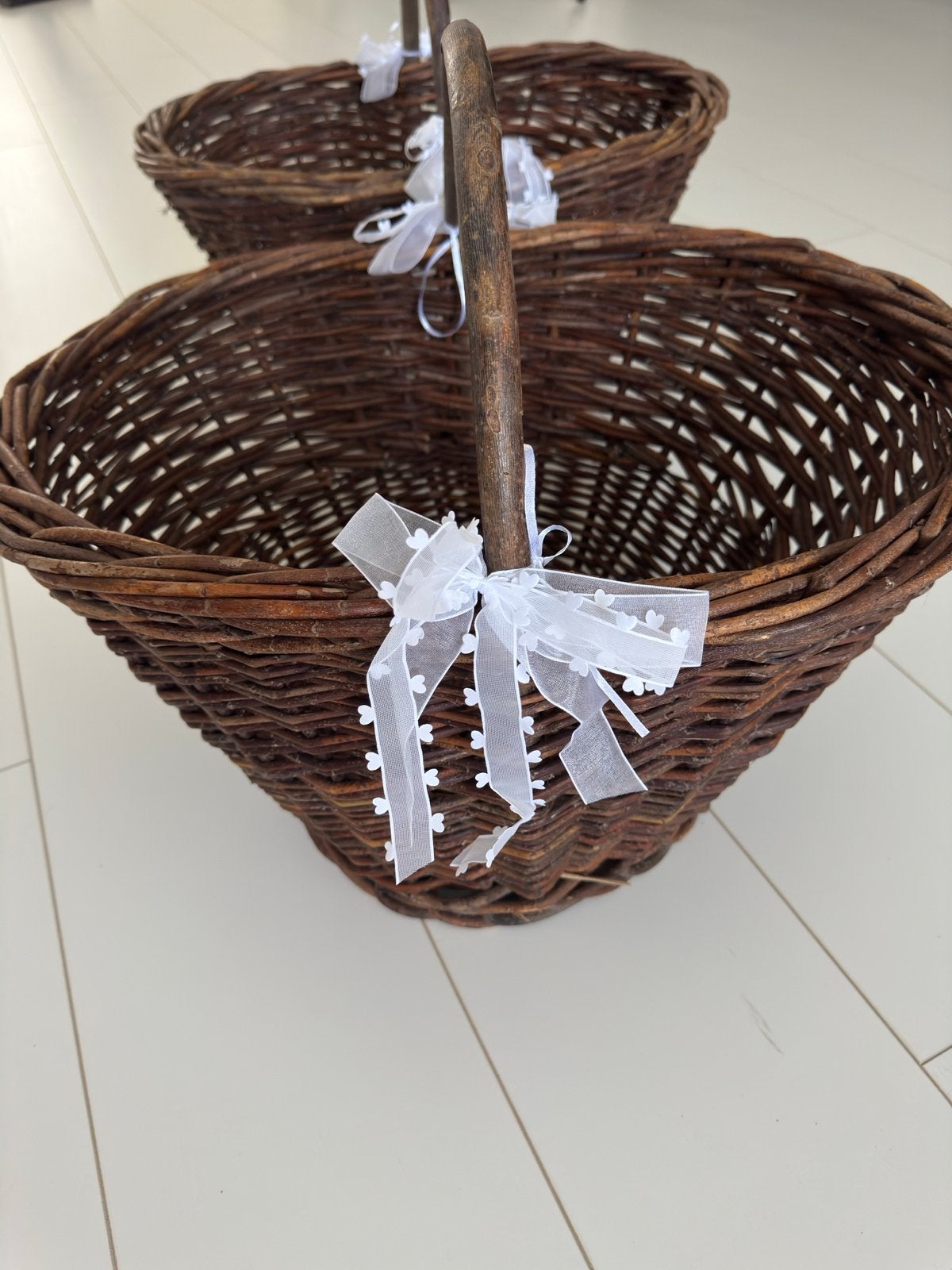 Decoratieve rieten manden, Ophalen, Mand, Zo goed als nieuw, Riet