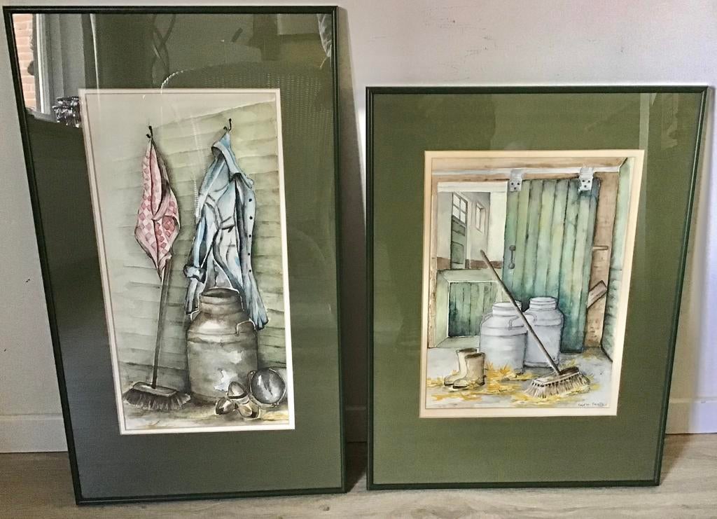 SET LEUKE GESIGNEERDE SCHILDERIJEN, Antiek en Kunst, Kunst | Schilderijen | Klassiek, Ophalen of Verzenden
