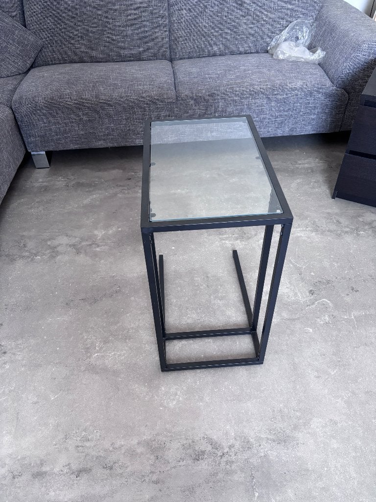 Tafeltje, Minder dan 55 cm, Gebruikt, Glas, Rechthoekig