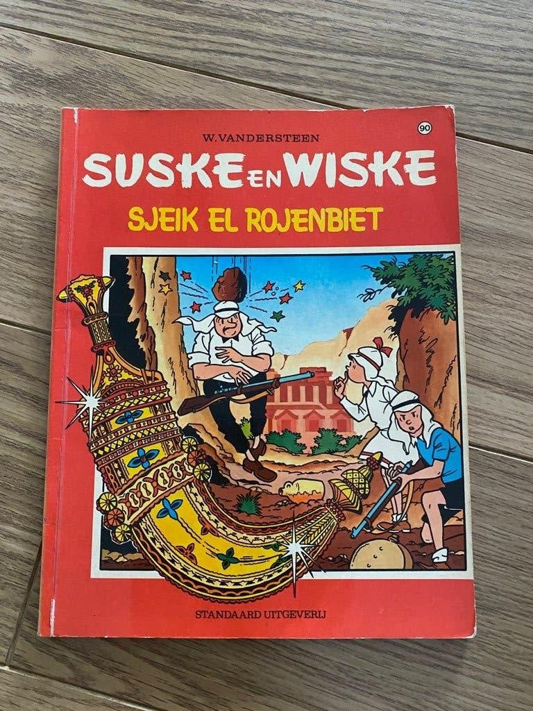 Suske en Wiske 90 Sjeik El Rojenbiet (1e druk 1969), Eén stripboek, Ophalen of Verzenden, Gelezen