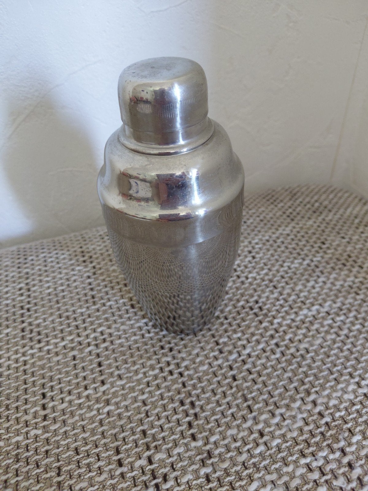 Cocktailshaker RVS 16 cm hoog, Zilver, Ophalen of Verzenden, Metaal, Overige typen