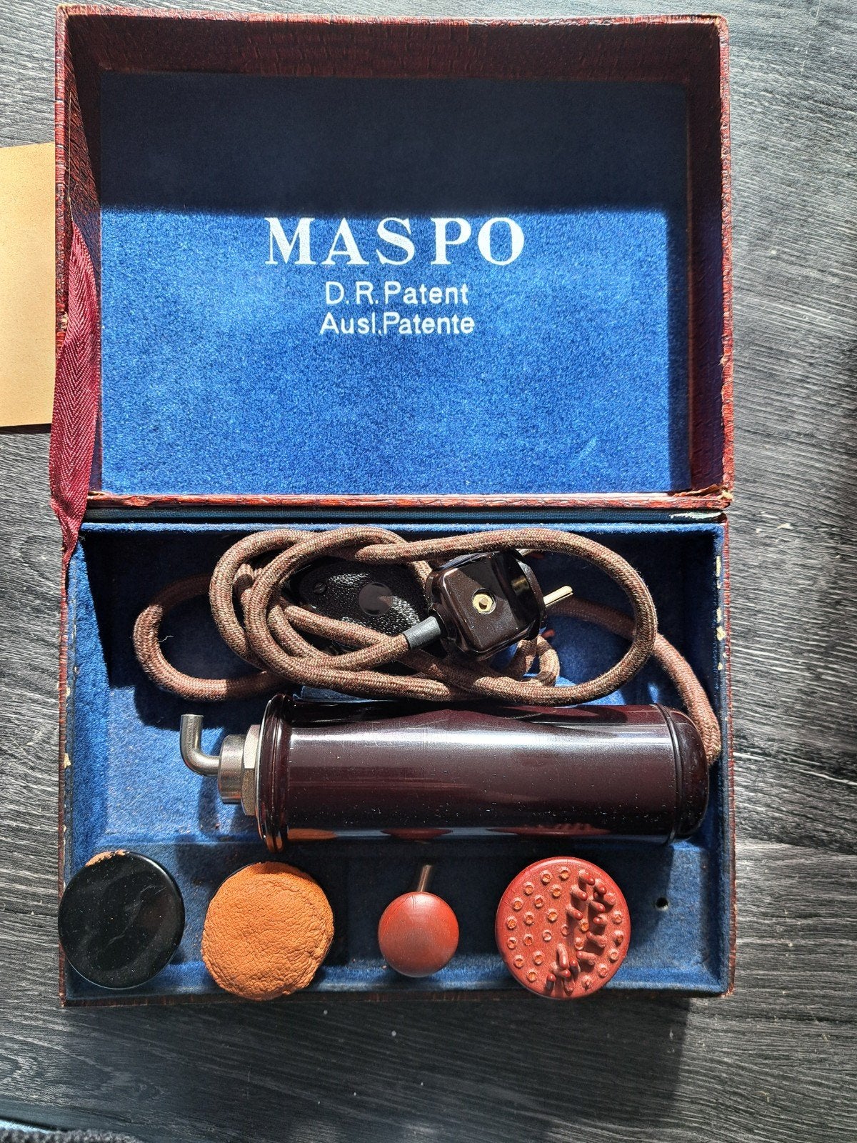 Vintage Maspo Vibratie Massage-apparaat in originele doos, Ophalen of Verzenden