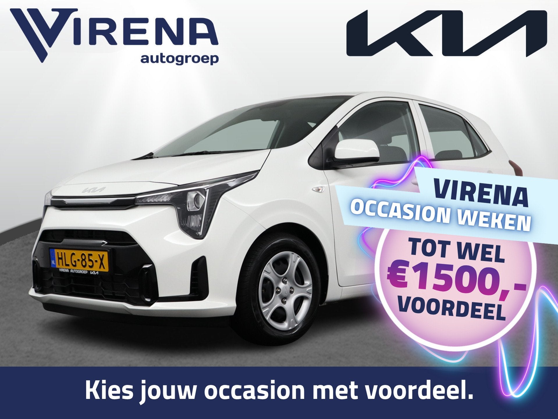 Kia Picanto 1.0 DPI DynamicLine - Achteruitrij camera - Navi, Voorwielaandrijving, Stof, Met garantie (alle), 4 stoelen