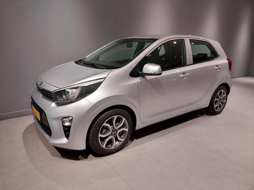 KIA Picanto 1.0 MPi 67pk 4-zits DynamicPlusLine Navi, Auto's, Kia, 12 maanden, Stof, Gebruikt, 4 stoelen