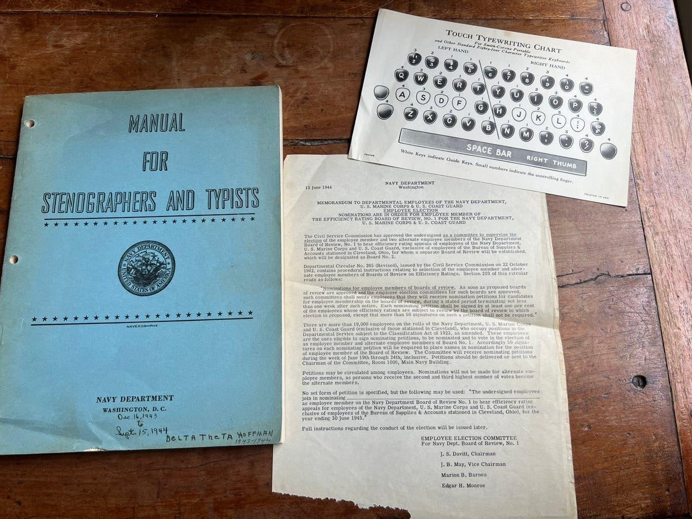 WO2 Amerikaans voorschrift US Navy Typmachine Stenographi 43, Verzamelen, Militaria | Tweede Wereldoorlog, Amerika, Verzenden
