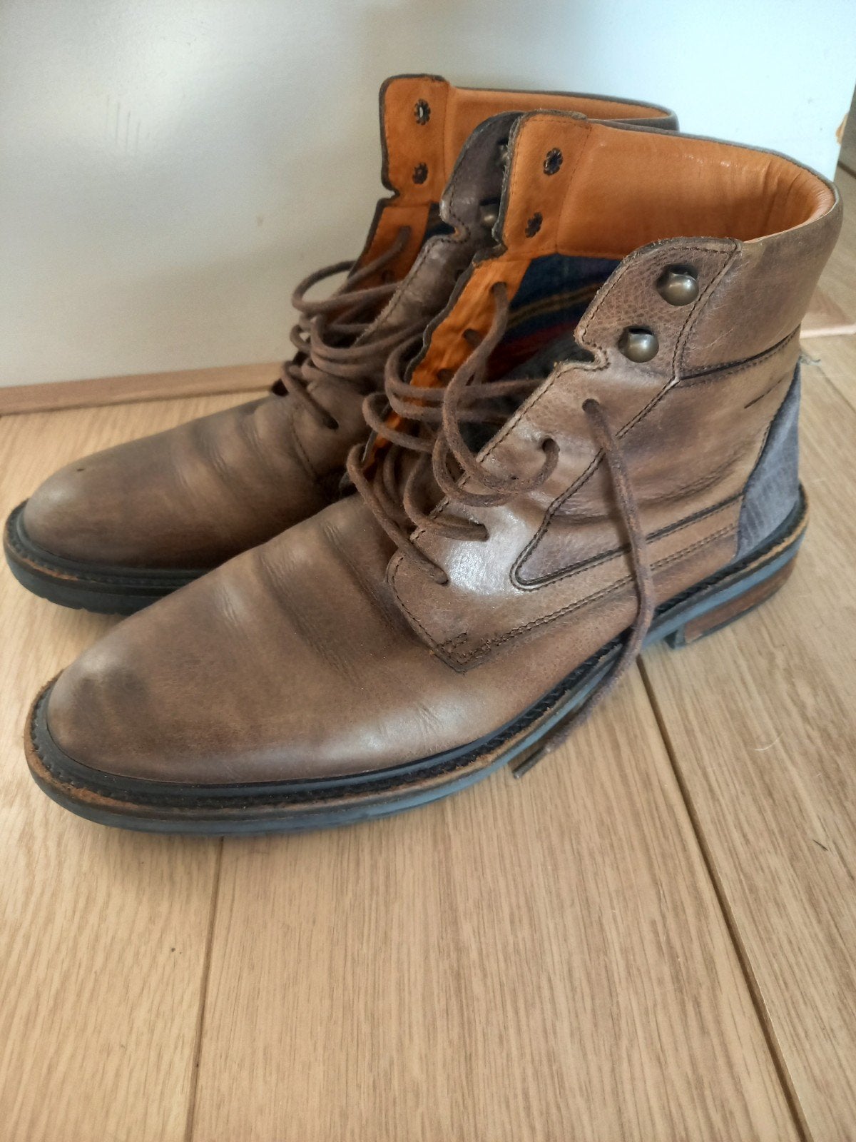van lier leren herenschoenen maat 43,5/44, Kleding | Heren, Schoenen, Ophalen of Verzenden, Gedragen, Bruin