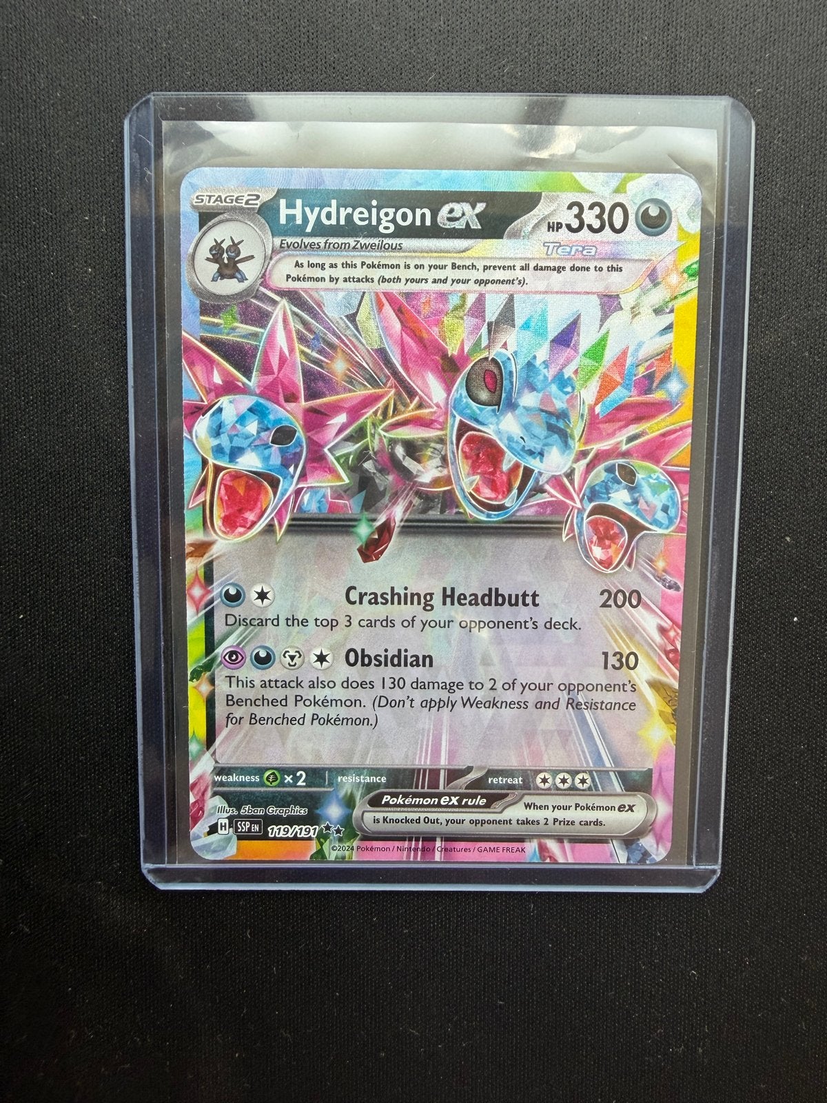 Hydreigon ex 119/191, Hobby en Vrije tijd, Verzamelkaartspellen | Pokémon, Zo goed als nieuw, Losse kaart, Foil, Ophalen of Verzenden