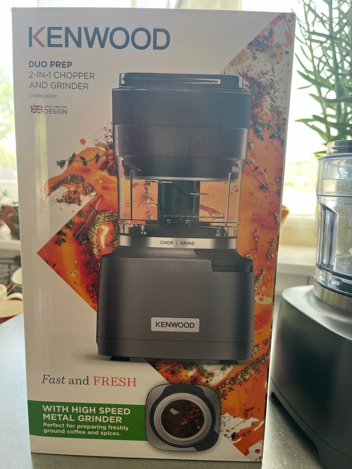 Nieuwe Kenwood 2-in-1 Chopper en Grinder CHP80.000SI, Witgoed en Apparatuur, Keukenmixers, Minder dan 1 liter, Ophalen, Nieuw