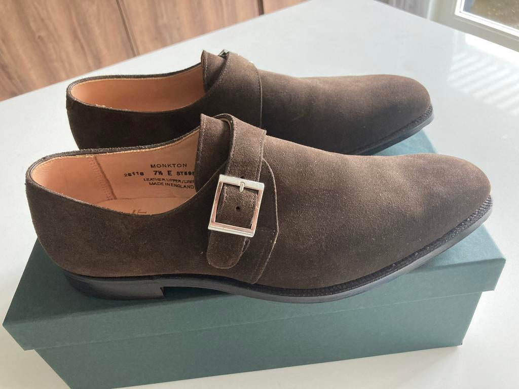 NIEUWE Crockett and Jones monkton gespschoenen maat 7.5E, Kleding | Heren, Schoenen, Bruin, Nieuw, Ophalen of Verzenden, Gespschoenen