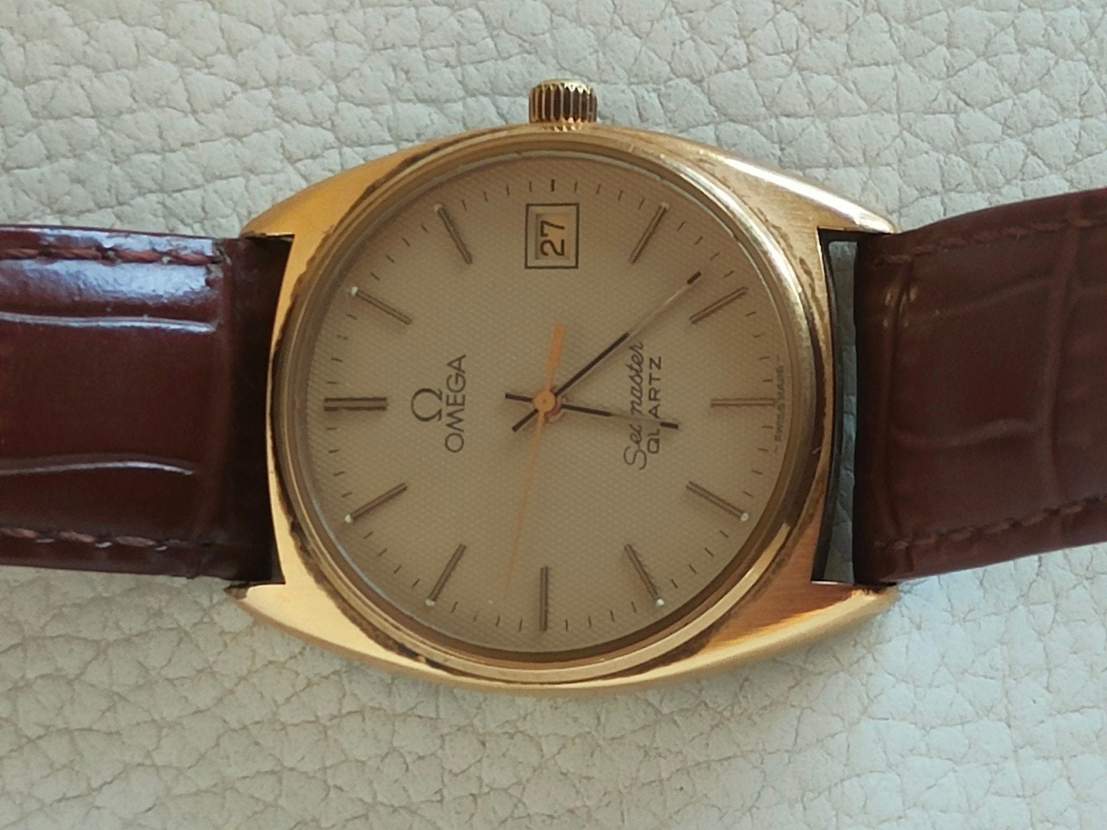 vintage Herenhorloge Omega Seamaster ref.196.0186 van 1979., Staal, Omega, Polshorloge, Verguld