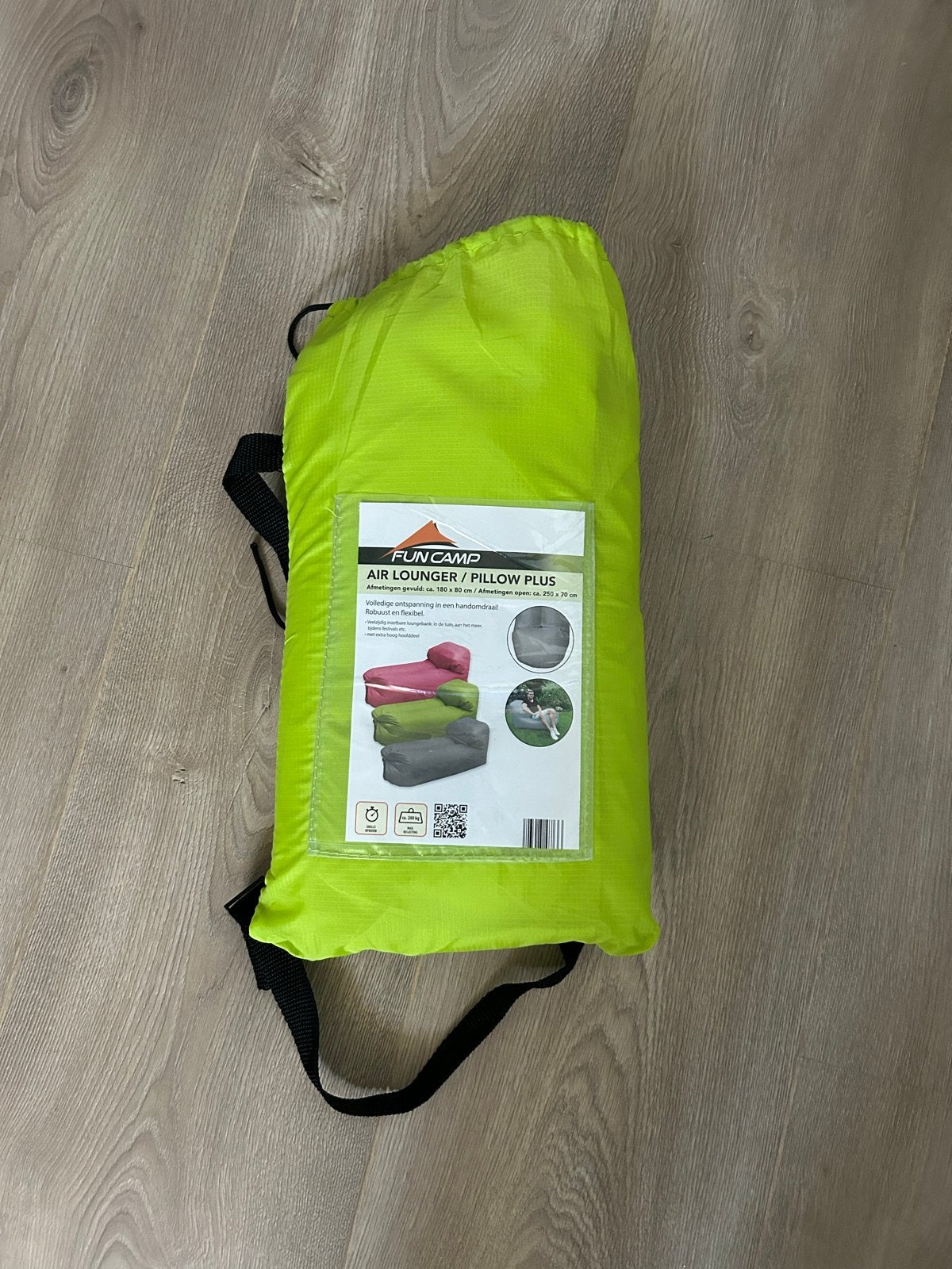 Fun Camp Air Lounger / Pillow Plus - Neon Groen, Ophalen of Verzenden, Nieuw, 1-persoons