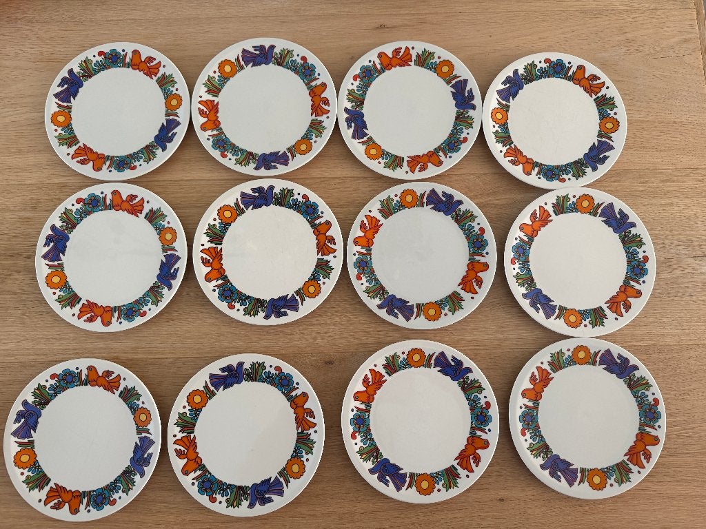 4 gebaksbordjes - Villeroy & Boch - Acapulco servies, Huis en Inrichting, Keuken | Servies, Gebruikt, Villeroy & Boch, Ophalen of Verzenden
