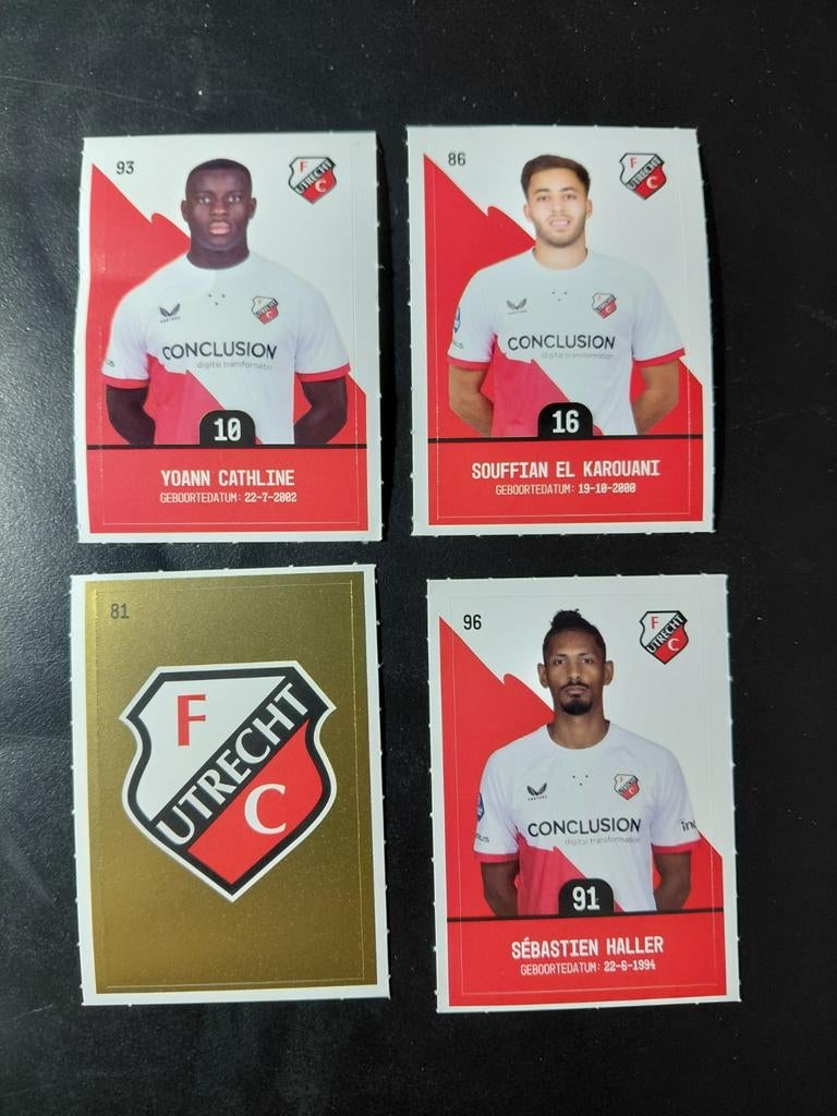 Fc utrecht (stickers) haller/karouani/cathline/logo, Verzamelen, Ophalen of Verzenden, Nieuw, F.C. Utrecht, Poster, Plaatje of Sticker