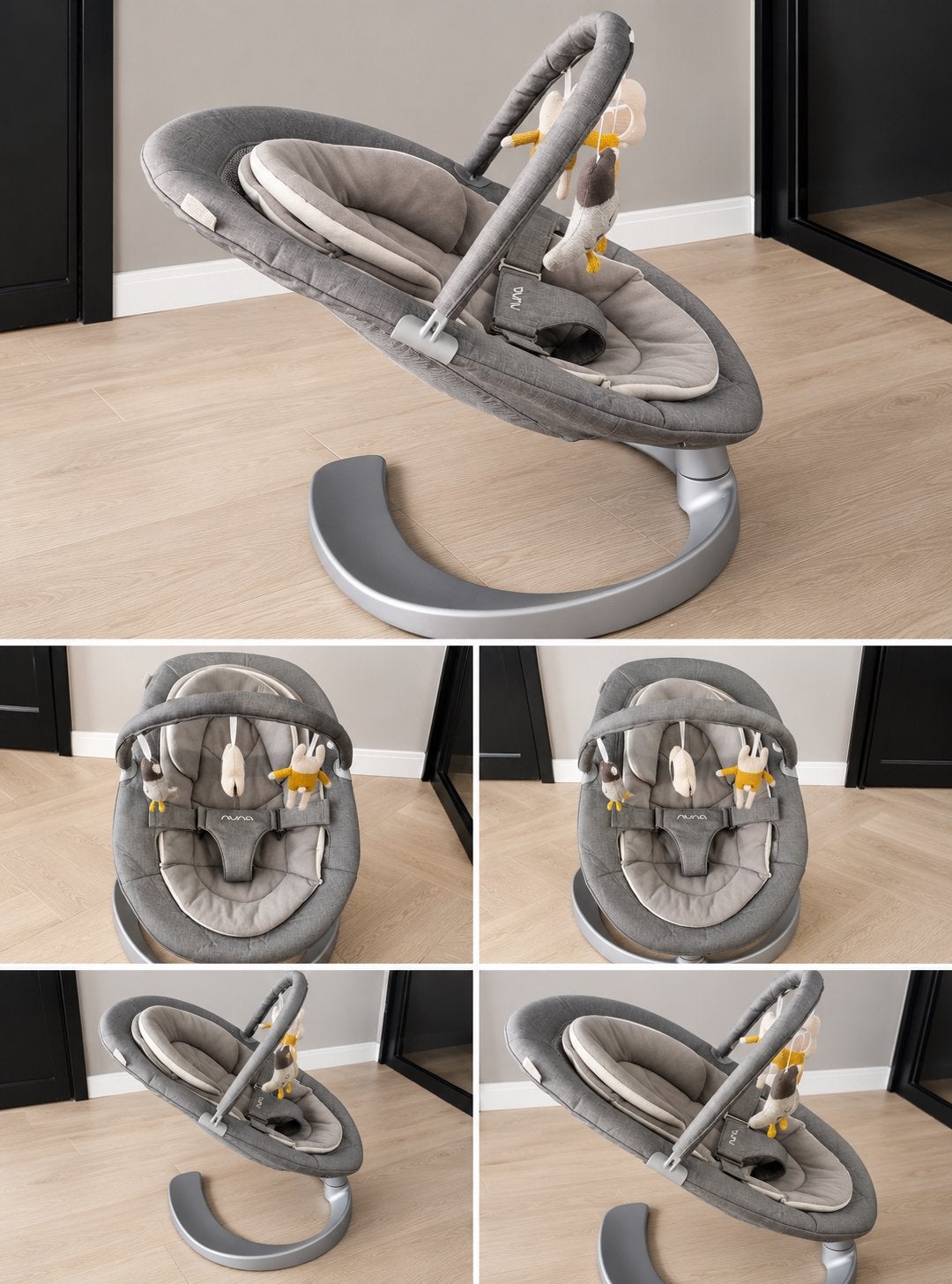 Nuna Leaf wipstoel met originele speelboog, Kinderen en Baby's, Gebruikt, Wipstoel, Met gordel(s) of riempje(s), Ophalen