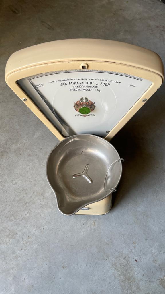 Jan Molenschot weegvermigen 1 kilo, Witgoed en Apparatuur, Weegschalen, Ophalen, Winkelweegschaal, Gebruikt, Minder dan 10 kg