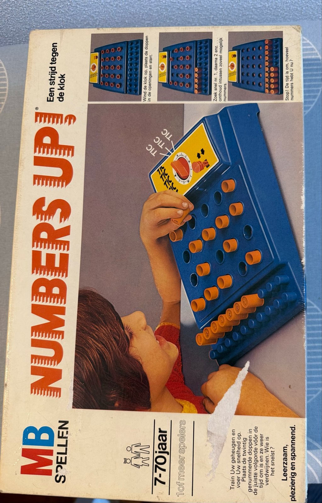 MB Spellen Numbers Up! Vintage Gezelschapsspel, Een of twee spelers, Ophalen, Gebruikt