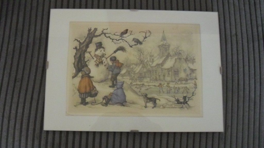 Ingelijste prenten Anton Pieck, Ophalen of Verzenden, Zo goed als nieuw, Voor 1940, Prent