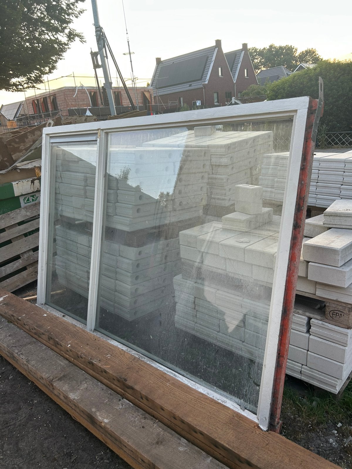 Nette gebruikte kozijnen met nieuw glas, Raamkozijn, Ophalen of Verzenden, Zo goed als nieuw, 150 tot 225 cm