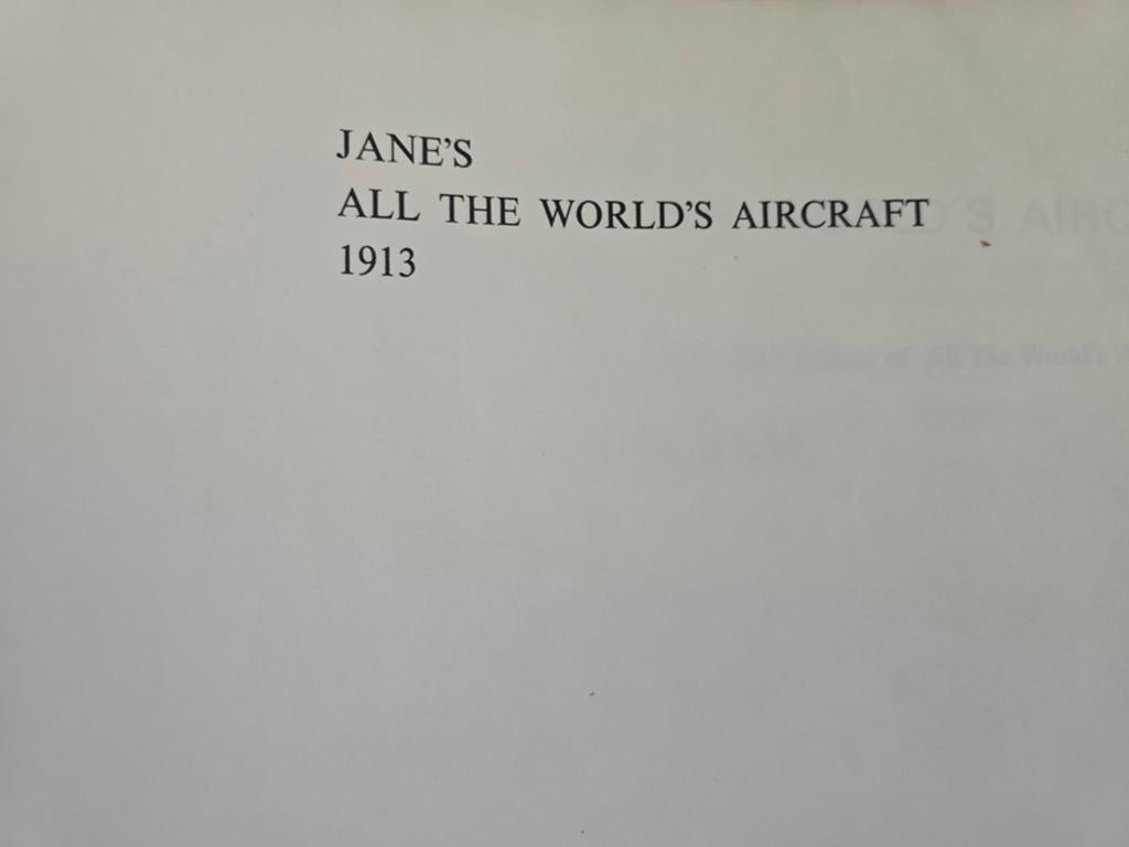 1913 Jane's All the world's Aircraft heruitgave, Ophalen, Gebruikt, Boek of Tijdschrift