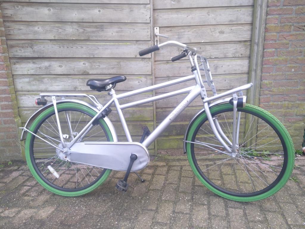 Nette Grijze Popal Jongensfiets 26 inch terug traprem, Ophalen of Verzenden, Zo goed als nieuw