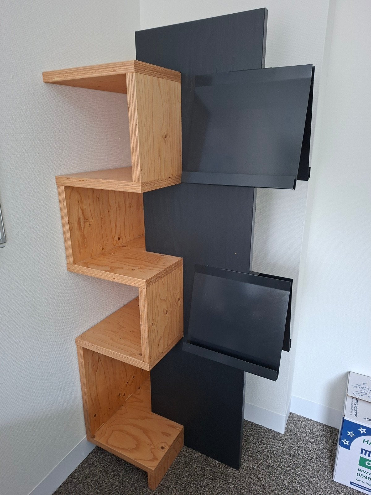 Boekenkast, Tijdschriftenrek, roomdivider, Ophalen, Zo goed als nieuw