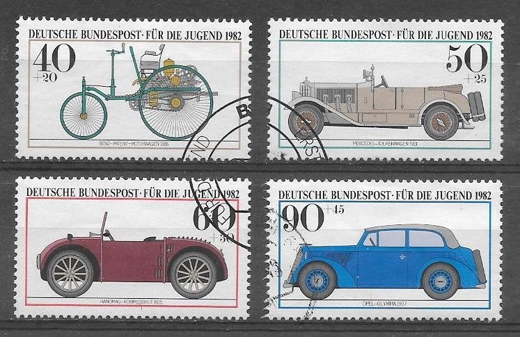 Duitsland - BRD 1982  Auto's, Postzegels en Munten, Verzenden, BRD, Gestempeld