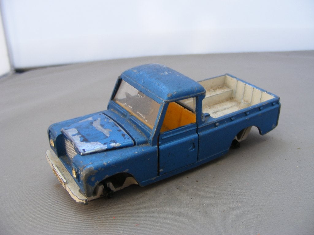 Land rover 109wb dinky toys blauw incompleet, Ophalen of Verzenden, Gebruikt, Auto, Dinky Toys