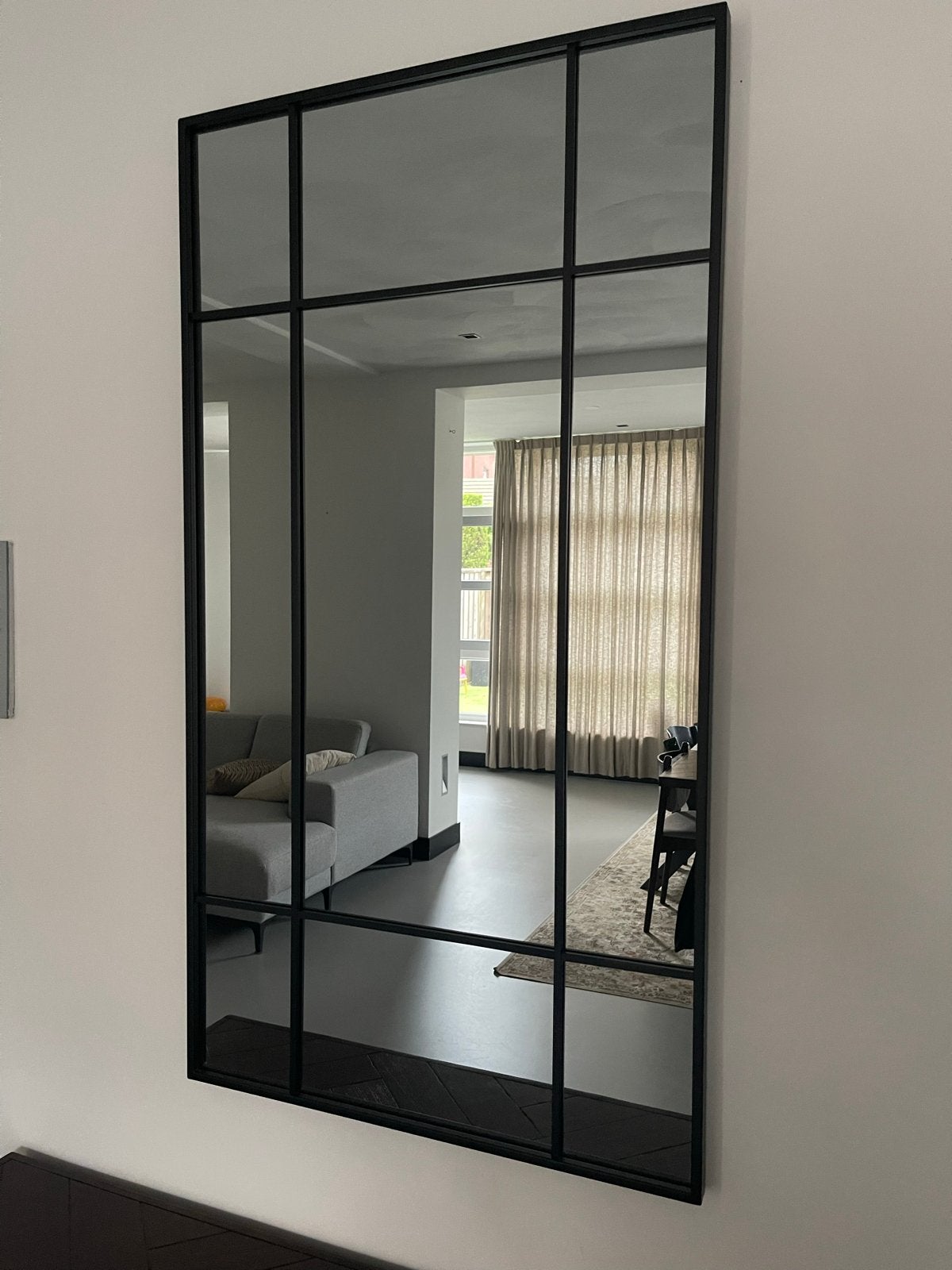 Zwarte spiegel 60x110cm, Ophalen, 100 tot 150 cm, Nieuw, Rechthoekig