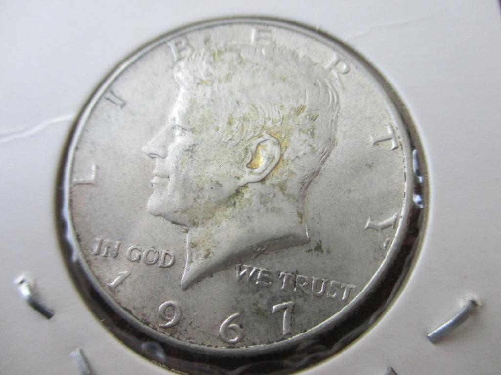 Amerika halve dollar 1967, Postzegels en Munten, Munten | Amerika, Ophalen of Verzenden, Noord-Amerika, Losse munt, Zilver
