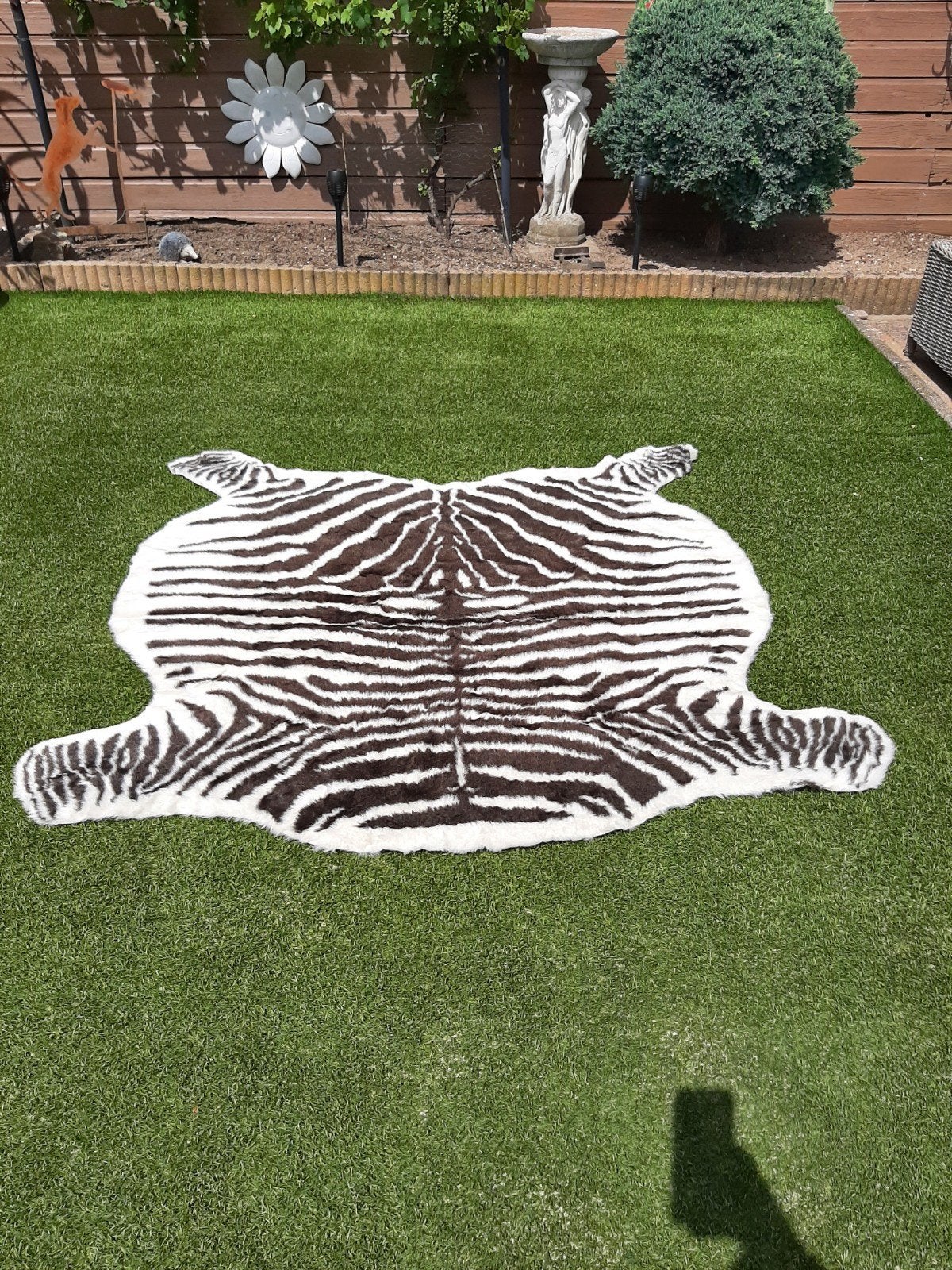 IKEA Zebra Vloerkleed 140x125 cm, Ophalen, Gebruikt, Zebraprint, Speels, Modern, Overige vormen