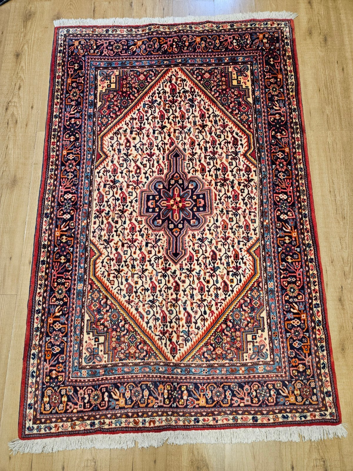 Handgeknoopt perzisch tapijt sarough 178x111, Info@SlatsAntiek.nl, 100 tot 150 cm, Perzisch, Vof Slats Antiek