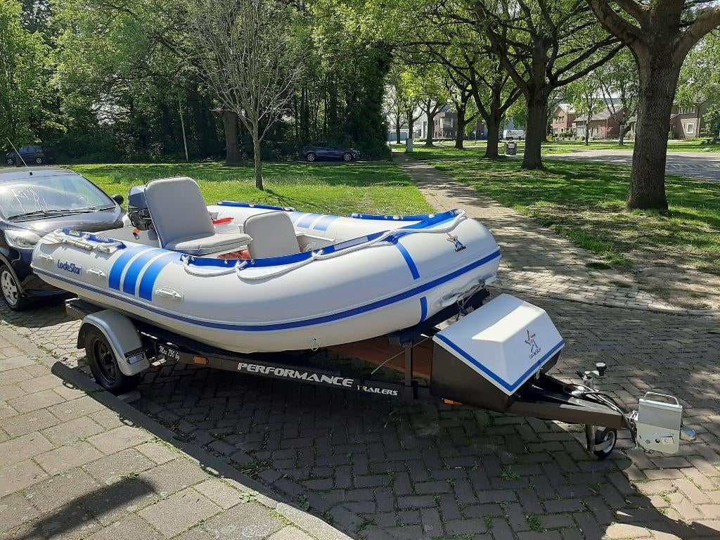 Lodestar TriMAX 3D V 380 Rubberboot met aanhanger excl motor, Ophalen, Zo goed als nieuw, Benzine, Airdeck