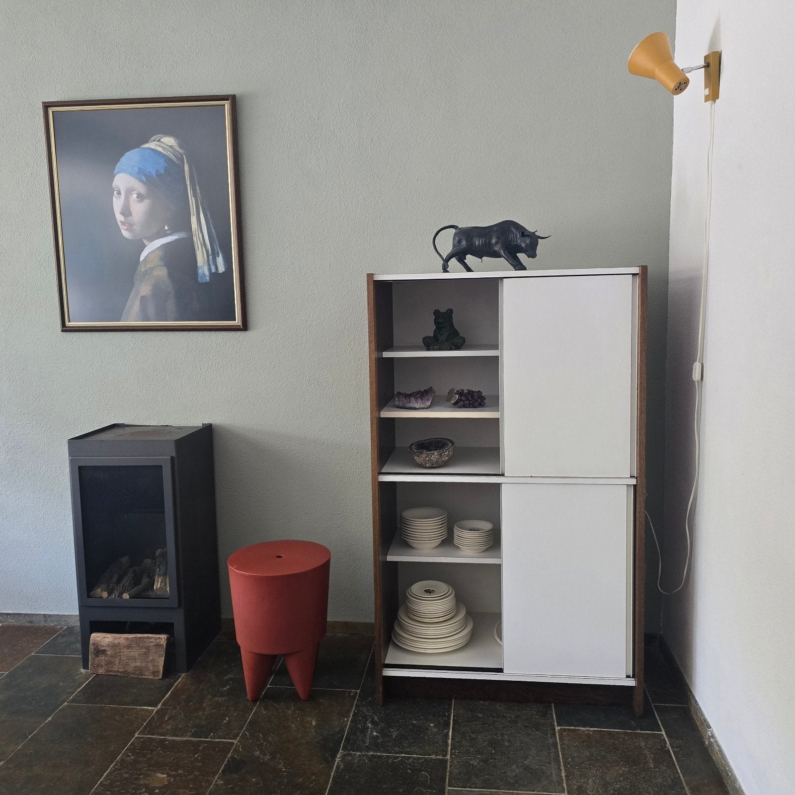 Wengé boekenkast 't Spectrum kast jaren 60, Ophalen, Vintage, 25 tot 50 cm, Gebruikt