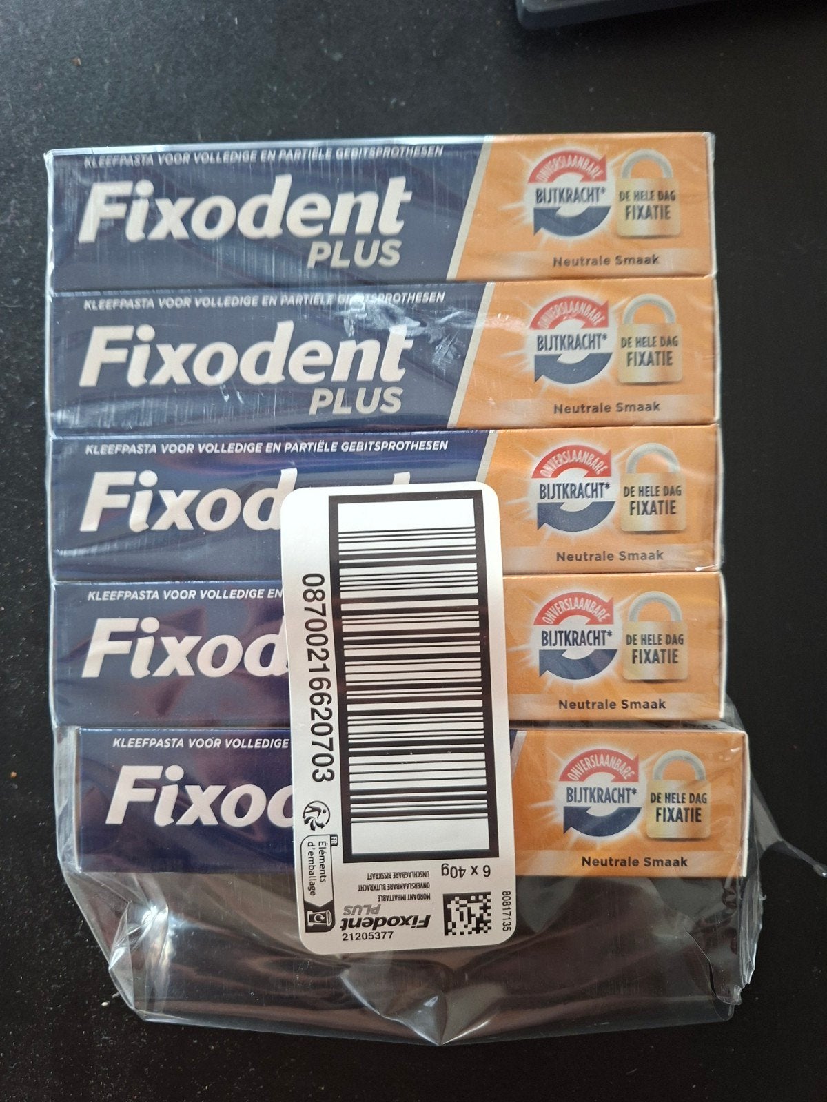 Fixodent Plus Kleefpasta - 6 x 40g - Neutrale Smaak, Ophalen, Nieuw, Mondverzorging