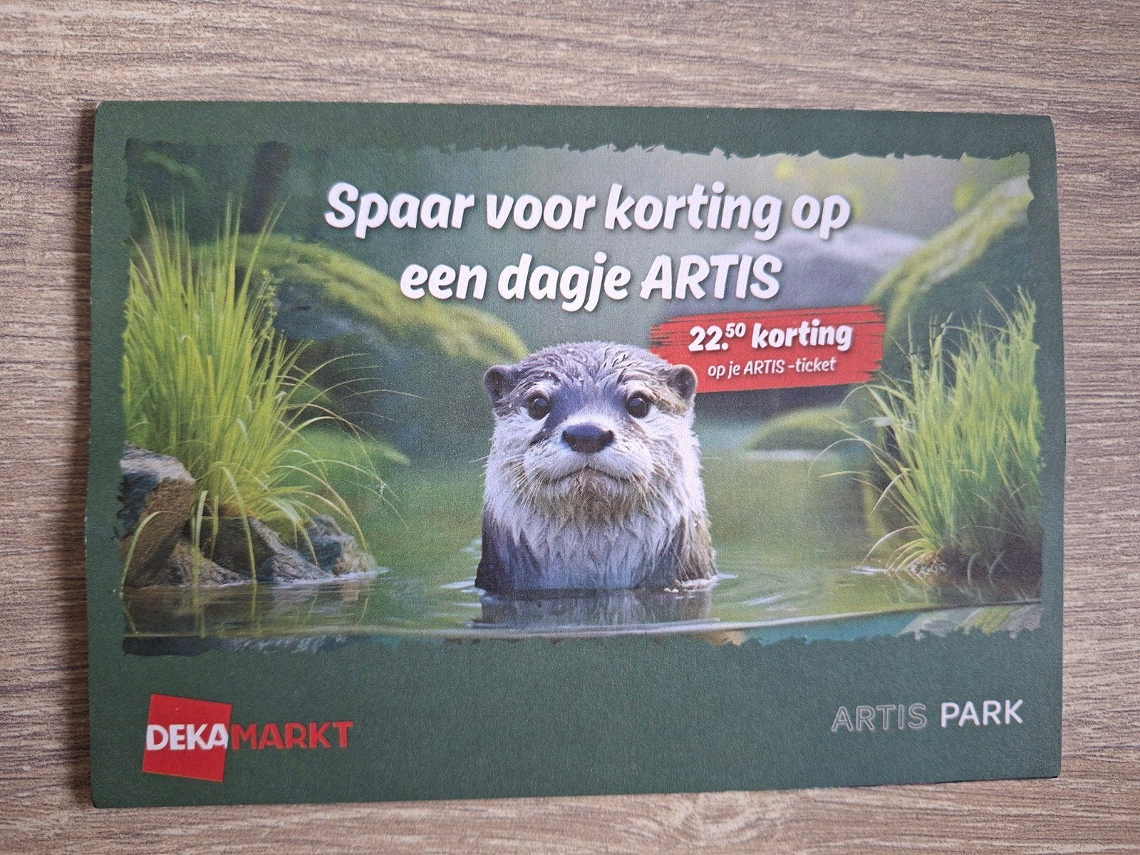 Kortingskaart € 22,50 op dierentuin Artis, Drie personen of meer, Kortingskaart