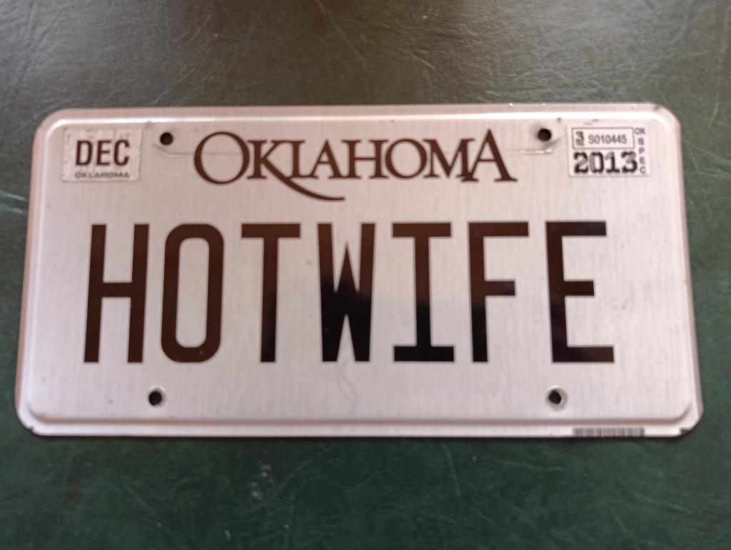Amerikaanse HOTWIFE kentekenplaat, Verzenden, Gebruikt